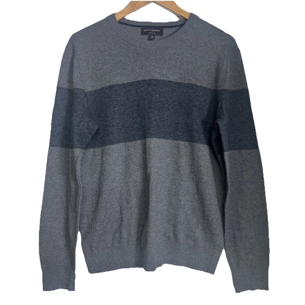 Banana Republic Eco Sweater Men's M Medium Tree Neck Pullover